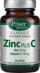 Power Health Classics Platinum Range Zinc Plus C 30tabs