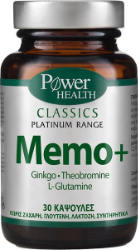 Power Health Classics Platinum Memo+ Συμπλήρωμα Διατροφής για Ενίσχυση της Μνήμης 30caps 121