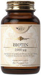 Sky Premium Life Biotin 1000Mcg Συμπλήρωμα Διατροφής με Βιοτίνη για την Υγεία Μαλλιών & Δέρματος 60caps 140