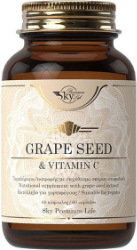 Sky Premium Life Grape Seed & Vitamin C Συμπλήρωμα Διατροφής με Εκχύλισμα Σπόρων Σταφυλιού 60caps 182