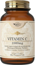 Sky Premium Life Vitamin C 1000mg Συμπλήρωμα Διατροφής Βιταμίνης C Βραδείας Αποδέσμευσης 60tabs 140