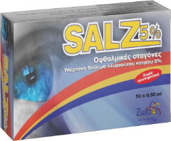Zwitter Salz 5% Eye Drops Σταγόνες Οφθαλμικές με Υπέρτονο Διάλυμα Χλωριούχου Νατρίου 50x0,50ml 90