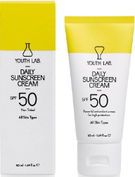 Youth Lab Daily Sunscreen Cream Non Tinted SPF50 Αντηλιακή Προσώπου χωρίς Χρώμα για όλους τους Τύπους Δέρματος 50ml 100
