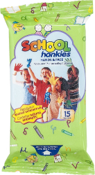 Wet Hankies School Antibacterial 15τμχ