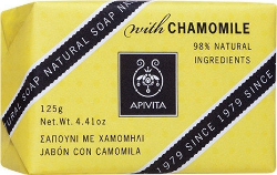 Apivita Natural Soap with Chamomile Φυσικό Σαπούνι με Χαμομήλι για Ευαίσθητη Επιδερμίδα 125gr 127