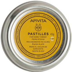 Apivita Pastilles Τhyme & Ηoney Παστίλιες για τον Πονόλαιμο με Θυμάρι & Μέλι 45gr 75