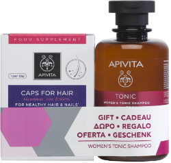 Apivita Set Caps for Hair 30caps & Women Tonic Shampoo 250ml