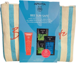 Apivita Bee Sun Safe Cream Gel Hydra Fresh SPF50 50ml Face Mask With Aloe 2x8ml & Express Beauty Hair Mask 20ml 180