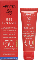 Apivita Bee Sun Safe Κρέμα Προσώπου Κατά Tων Πανάδων & Tων Ρυτίδων Mε Χρώμα SPF50 50ml 99