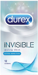 Durex Invisible Extra Sensitive Condoms Extra Thin 12τμχ