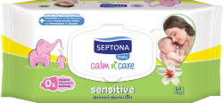 Septona  Calm n' Care Sensitive Wipes with Almond Oil 64τμχ