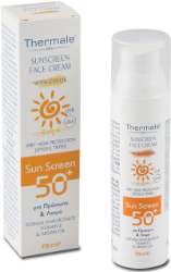 Thermale Sunscreen Face Cream Tinted SPF50+ Αντηλιακή Κρέμα Προσώπου με Χρώμα 75ml 111