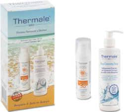 Thermale Med Sunscreen Face Cream SPF50 75ml & Face Cleansing Soap 75ml 150