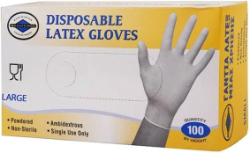 Latex Examination Gloves with Powder Large 100τμχ