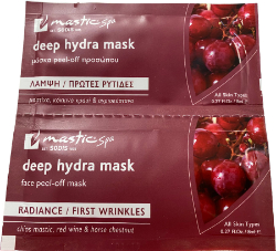 Mastic Spa Deep Hydra Mask Μάσκα Προσώπου Peel-Off για Λάμψη & κατά των Πρώτων Ρυτίδων 16ml (2x 8ml) 20