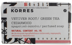 Korres Perfumed Soap Vetiver Root Green Tea Cedarwood 125gr