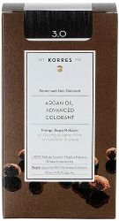 Korres Argan Oil Advanced Colorant 3.0 Βαφή Μαλλιών Καστανό Σκούρο 50ml 206