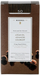 Korres Argan Oil Advanced Colorant 5.0 Βαφή Μαλλιών Καστανό Ανοιχτό 50ml 205