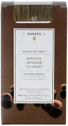 Korres Argan Oil Advanced Colorant 6.1 Βαφή Μαλλιών Ξανθό Σκούρο Σαντρέ 50ml 203
