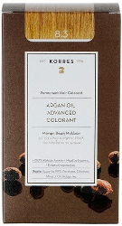 Korres Argan Oil Advanced Colorant 8.3 Βαφή Μαλλιών Ξανθό Ανοικτό Χρυσό Μελί 50ml 204