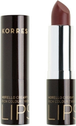 Korres Morello Creamy 34 Mocha Brown Lipstick Κρεμώδες Κραγιόν Μεγάλης Διάρκειας Καφέ Μόκα 3.5gr 19