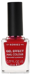Korres Gel Effect Nail Colour No51 Rosy Red Βερνίκι Νυχιών Μακράς Διαρκείας 11ml 41