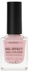 Korres Gel Effect Nail Colour No5 Candy Pink Βερνίκι Νυχιών Μακράς Διαρκείας 11ml 56