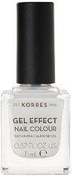 Korres Gel Effect Nail Colour No2 Porcelain White Βερνίκι Νυχιών Μακράς Διαρκείας 11ml 55