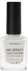 Korres Gel Effect Nail Colour No1 Blanc White Βερνίκι Νυχιών Μακράς Διαρκείας 11ml 56