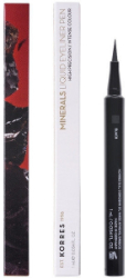 Korres Minerals Liquid Eyeliner Pen Black 01 Αδιάβροχο Εyeliner σε Μορφή Μαρκαδόρου Μαύρο Χρώμα 1ml 8
