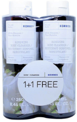 Korres 1+1 Renewing Body Cleanser White Blossom 2x250ml