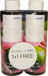 Korres 1+1 Renewing Body Cleanser Ginger Lime 2x250ml
