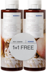 Korres 1+1 Renewing Body Cleanser Peach Blossom 2x250ml