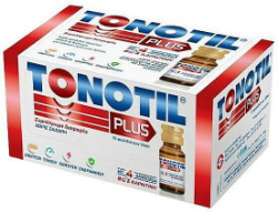 Tonotil Plus Συμπλήρωμα Διατροφής Mε 4 Αμινοξέα B12 & Καρνιτίνη Φιαλίδια 15x10ml 230