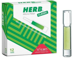 Vican Herb Micro Filter Classic Ανταλλακτικά Φίλτρα για Κανονικό Τσιγάρο 12τμχ 50