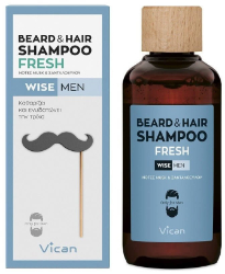 Vican Wise Men Beard Hair Shampoo Fresh 200ml