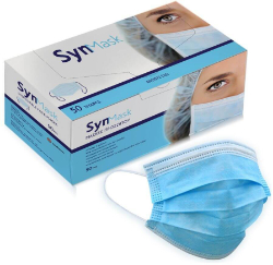 Syndesmos SynMask 3ply Disposable Face Mask Μάσκα Προστασίας Προσώπου 3φυλλη με Λάστιχο μιας Χρήσης 50τμχ 220