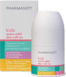 Pharmasept Kids Extra Mild 0% Deo Roll-On Αποσμητικό Παιδικό Εφηβικό 50ml 82