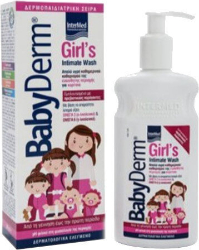 Intermed  Babyderm Girls Intimate Wash Υγρό Καθαρισμού της Παιδικής Ευαίσθητης Περιοχής 300ml 368