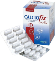 Intermed CalcioFix 600mg & D3 200IU Συμπλήρωμα Διατροφής Ασβεστίου & Βιταμίνης D3 90tabs 160
