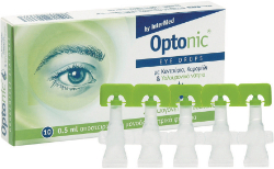 Intermed Optonic Οφθαλμικές Eye Drops Σταγόνες με Υαλουρονικό Οξύ 10x0.5ml 25