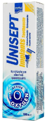 Intermed Unisept Implants Toothpaste Οδοντόκρεμα Kαθημερινής Xρήσης για Oδοντικά Eμφυτεύματα 100ml 140
