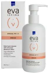 Intermed Eva Intima Period Special pH3.5 Καθαριστικό Ευαίσθητης Περιοχής για Πλύση Κατά τη Διάρκεια της Έμμηνης Ρύσης 250ml 322