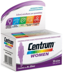 Centrum Women Complete from A to Zinc Πολυβιταμινούχο Συμπλήρωμα Διατροφής για Γυναίκες 30tabs 72