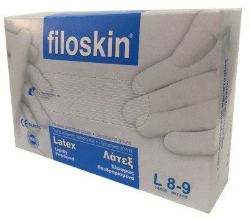 Filoskin Latex Protection Gloves Lightly Powdered L 100τμχ