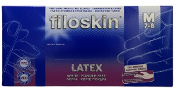 Filoskin Γάντια Latex Χωρίς Πούδρα Λευκά Medium 100τμχ