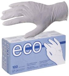 Eco Ego Latex Gloves Large with Powder 100τμχ