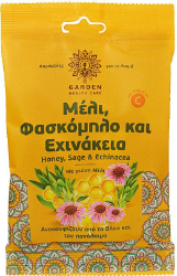 Garden Honey Sage & Echinacea Drops Καραμέλες για το Λαιμό Μέλι, Φασκόμηλο & Εχινάκεια  60gr 70