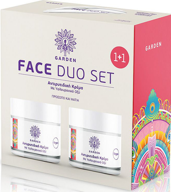 Garden 1+1 Face Duo Set No1 Anti-Wrinkle Cream Αντιρυτιδική Κρέμα Προσώπου & Ματιών 2x50ml 120