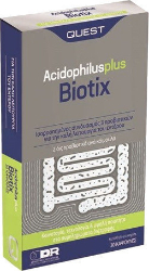 Quest Nutrapharma Acidophilus Plus Biotix Προβιοτικό Συμπλήρωμα Διατροφής για Αποκατάσταση της Εντερικής Χλωρίδας 30caps 37